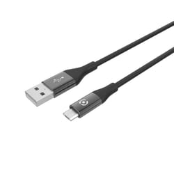Celly USBMICROCOLORBK USB cable USB 2.0 1 m USB A Micro-USB B Black