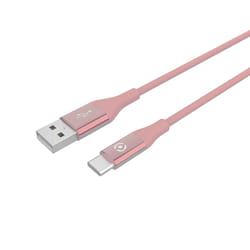 Celly USBTYPECCOLORPK USB cable USB 2.0 1 m USB A USB C Pink