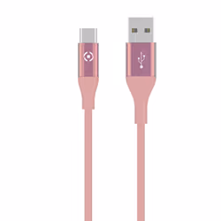 Celly USBTYPECCOLORPK USB cable USB 2.0 1 m USB A USB C Pink