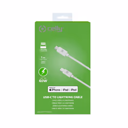 Celly USBLIGHTTYPECWH mobile phone cable White 1 m USB C Lightning - Additional view 4
