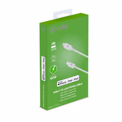 Celly USBLIGHTTYPECWH mobile phone cable White 1 m USB C Lightning - Additional view 5