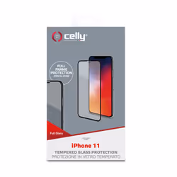 Celly FULLGLASS1001BK mobile phone screen/back protector Clear screen protector Apple 1 pc(s)