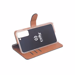 Celly Wally mobile phone case 17 cm (6.7") Folio Black, Brown