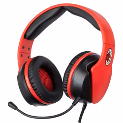 Qubick AC Milan, Wired, Gaming, Headset, Red