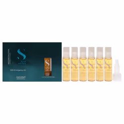 Alfaparf Milano Semi Di Lino Reconstruction Reparative SOS Emergency Oil for Unisex 6 x 0.44 oz Oil