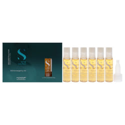 Alfaparf Milano Semi Di Lino Reconstruction Reparative SOS Emergency Oil for Unisex 6 x 0.44 oz Oil