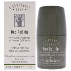 Uomo Roll On Deodorant by LErbolario for Men - 1.6 oz Deodorant Roll-O
