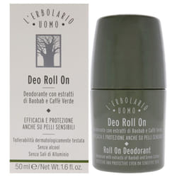 Uomo Roll On Deodorant by LErbolario for Men - 1.6 oz Deodorant Roll-O