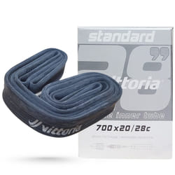 Vittoria Standard Butyl Inner Tubes - Inner Tubes for Road and Track Bikes - Presta Valve - Synthetic Rubber - 09mm Thick Inner Wall - Black - 700c x