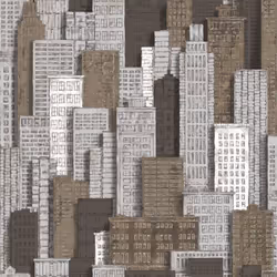 Noordwand Wallpaper Urban Friends and Coffee City Apartments White and Gold