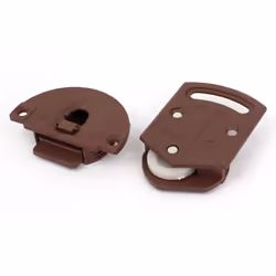 sourcingmap Plastic 3.6mm Mount Hole Wardrobe Sliding Door Roller Plate Set