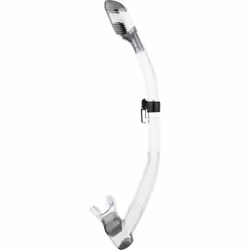 Dry Snorkel - Unisex Premium Dry Snorkel for Diving/Apnea/Snorkeling, Clear/Silver, One Size