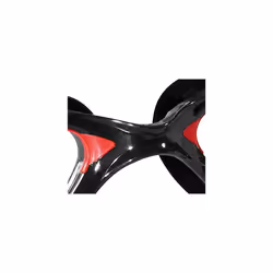 Cressi Adult Flash Swimming Goggles - Black/Red - Clear Lens