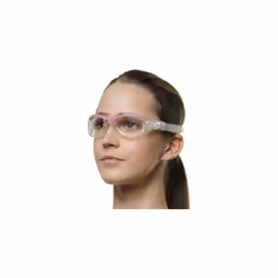 Lady Flash Goggles - Separate Eyepiece Swimming Goggles with Fogproof, Scratchproof, Anti-UV Lenses, Clear/Frame Clear Blue - Clear Lens, One Size