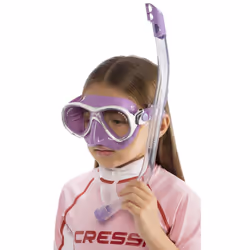 Cressi Kids' Premium Snorkeling - White/Lilac