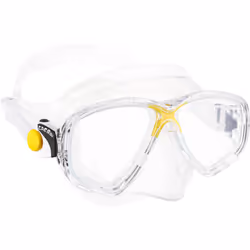 Cressi Marea Mask, Unisex, One Size, Transparent, Yellow, Transparent, Transparent, Silicone