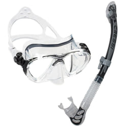 Cressi Big Eyes Evolution & Alpha Ultra Dry Snorkelling Combo - Clear/Black