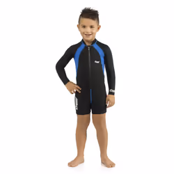 Cressi girls Long Sleeves Swimwears Black/Blue Large US