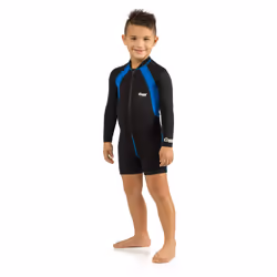 Cressi girls Long Sleeves Swimwears  Black/Blue  Large US