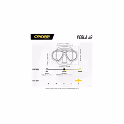 Perla Jr Snorkeling & Apnea - Combo Set Maske Perla Jr + Schnorchel Minigringo, Transparent/Blau, EinheitsgrÃ¶Ãe, Junior Unisex