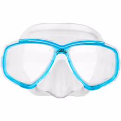 Perla Mask - Separate Glass Mask for Fishing, Freediving, Snorkelling and Diving, Unisex Adult, Transparent/Aquamarin, One Size