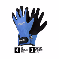 Cressi Conch Dyfiber Gloves  Blue  M