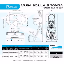 Cressi Musa Explorer Set Snorkeling Sets  Black  S/M