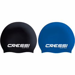 Eddie Swim Cap Bundle - Two Unisex Swimming Caps, Black/White + Blue/White, One Size