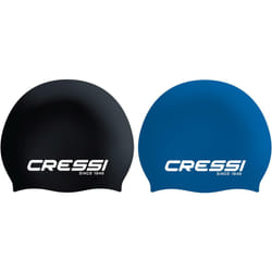 Eddie Swim Cap Bundle - Two Unisex Swimming Caps, Black/White + Blue/White, One Size