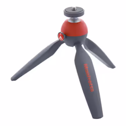 Manfrotto MTPIXI-RD, 3 leg(s), Grey, Red, 13.5 cm, 190 g