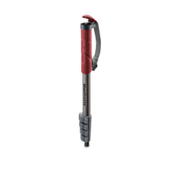 Manfrotto MMCOMPACT-RD camera monopod Aluminium, Technopolymer Anthracite, Red
