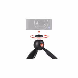 Manfrotto MTPIXIMII-B, PIXI Mini Tripod with Handgrip for Compact System Cameras, Made in Italy, for DSLR, Mirrorless, Video, Compact Size, - Additional view 4