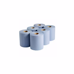 Pack of 6 Papernet Centrefeed Hand Towel Roll Blue