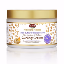 African Pride Moisture Miracle SheaButter & Flaxseed Oil Curling Cream 12oz