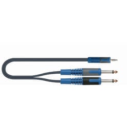 QUIK-LOK RKSA/140-5 audio cable 5 m 3.5mm 2 x 6.35mm Black, Blue, Grey