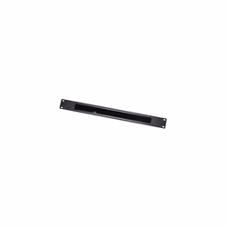 1U Black Protection Panel with Brush for Cabinets Rack 19"