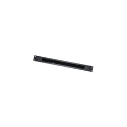 1U Black Protection Panel with Brush for Cabinets Rack 19"