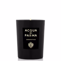 Acqua di Parma Osmanthus Wax Candle 200 g, Round, Black, Floral, Fruity, Mandarin, Neroli, Osmanthus, Patchouli, Peony, Pink ...