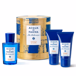 Acqua di Parma Blu Mediterraneo Arancia di Capri Gift Set Eau de Toilette 100 ml Hand and Body Wash 75 ml Hand and Body Lotio ...