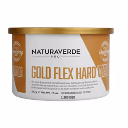 NaturaverdePro Gold Flex Hard Wax Body and Facial Hair Removal Brazilian Bikini Wax for Women with Soothing Coconut Oil - 1 ...