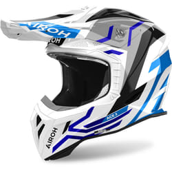 Airoh Aviator Ace 2 Ground Motocross Helmet, white-blue, Size L for Men