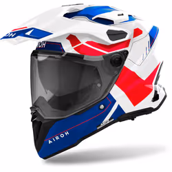 Airoh Commander 2 Reveal Motocross Helmet, white-red-blue, Size S for Men