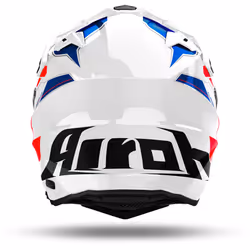 Airoh Commander 2 Reveal Motocross Helmet, white-red-blue, Size S for Men