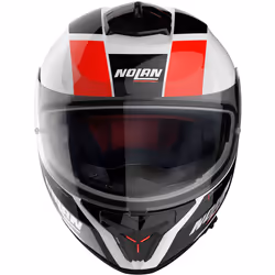 Nolan N80-8 Mandrake N-Com Helmet, black-white-red, Size 2XS 53 54 for Men