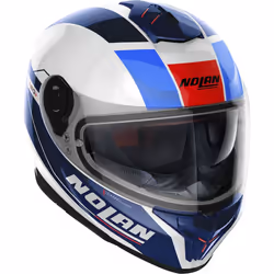 Nolan N80-8 Mandrake N-Com Helmet, white-red-blue, Size S for Men