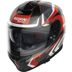 Nolan N80-8 Rumble N-Com Full Face Helmet Metal Black / White / Red - XL