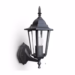 F.A.N. EUROPE Lighting LANT-MILANO/AP1A, Outdoor wall lighting, Black, IP43, E27, 1 bulb(s), Halogen
