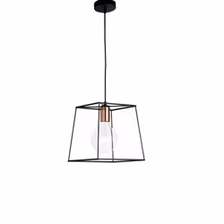 F.A.N. EUROPE Lighting I-HARLEM-L-S1, Hard mount, Black, Black, Metal, 1 bulb(s), E27
