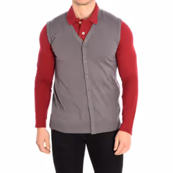 Chaleco De Punto Cuello De Pico 1p94u6249 Para Hombre - gray, L