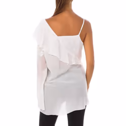 Blusa Manga Larga Y Cuello En Pico Latest Trend 5vp85t2p6 Para Mujer - white, M
